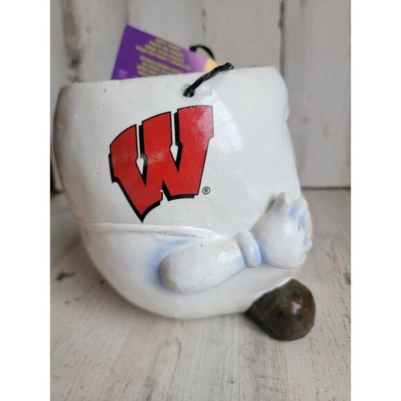 Wisconsin Badgers football trick or treat vintage basket candy Halloween ghost - Picture 10 of 11